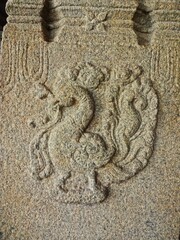 Fototapeta na wymiar carvings at Gomateshwara (Bahubali) Temple - Karnataka,India