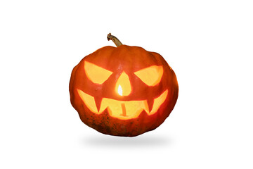 pumpkin head isolated on white background