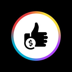 Obraz premium Cost Per Like - Sticker
