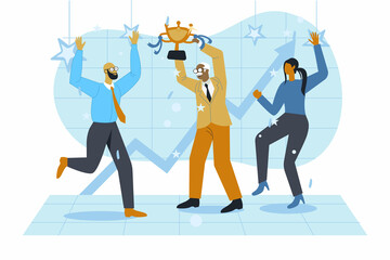 Business people celebrating vector illustration concept vector