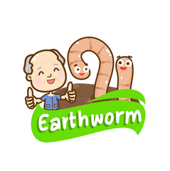 Fototapeta premium Earthworm character .