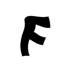 Abstract vector swing twist dancing funky icon lettering logo design