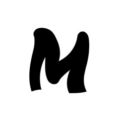 Abstract vector swing twist dancing funky icon lettering logo design