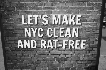 advertisement for cleaning New York City in black and white
