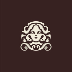 Goddess Flourish Vector Logo Design