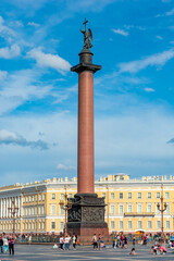 Fototapeta premium Alexander column on Palace square, Saint Petersburg, Russia
