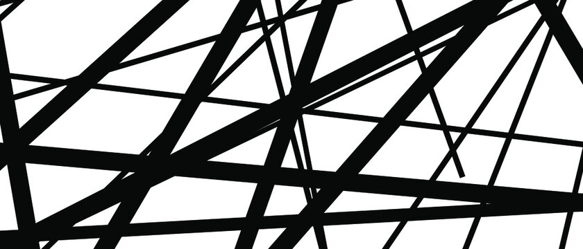 Random chaotic lines background. Abstract geometric pattern. Modern abstract vector texture.