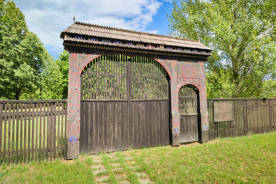 Large traditional hungarian gate, made from wood