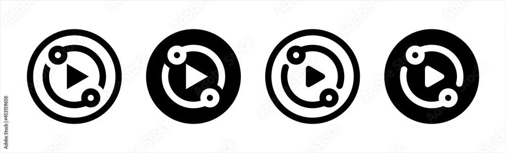 Poster reverse arrow icon symbol vector. transition icon. black transition or reverse vector icons designs 