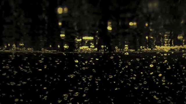 Soda bubbles abstract background. Soda bubbles splashing up to water boder line. showing reflect of water bubbles between border line. Represent freshness of carbonated drinks. Fast and Slow motion.