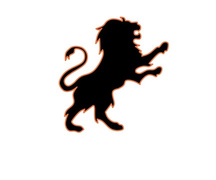 Lion symbol logo for brand name.