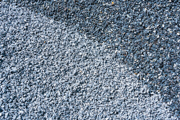 Stone or Concrete Mixer.Gray and Dark Gray two tone of  Gravel used to make concrete , to mix with asphalt , to create road or path, to create floor and  garden, gravel pine. texture , backgrounds and