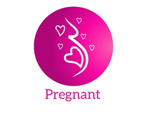 Pregnant mother symbol logo for your business.