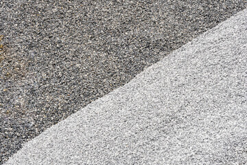 Gray and Dark Gray two tone of  Gravel used to make concrete , to mix with asphalt , to create road...