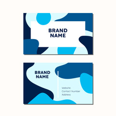 Business Card template with abstract shapes art design. Modern style business card design . Vector template