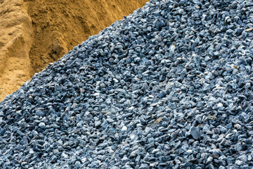 Find granular sand and Stone or Concrete Mixer.