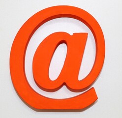 e mail sign isolated