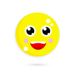 cute unhappy emoticon vector design
