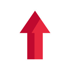 red arrow up