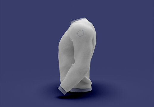 Side View of Hodeed Sweatshirt Mockup