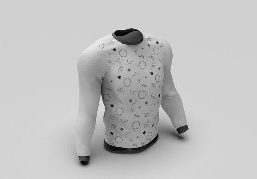 Long Sleeves Hoodie Mockup
