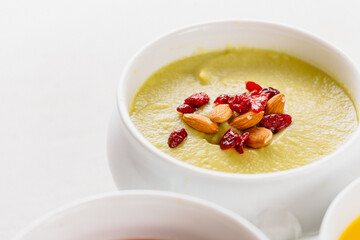 Carrot and pumpkin soups