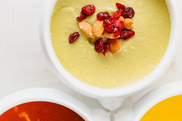 Carrot and pumpkin soups