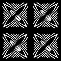 Abstract background with colorful geometric shaped decorative pattern, art template, graphic design illustration wallpaper, set of black silhouettes of leaves