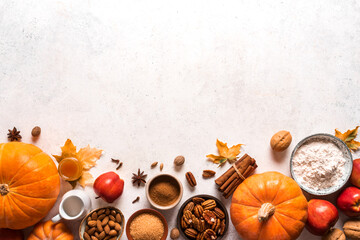 Autumn fall baking background
