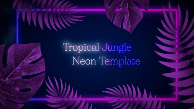 Tropical Jungle Neon Template