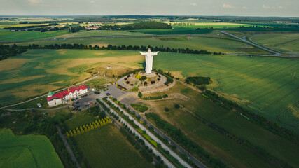 The largest figure of Christ the King in the world located in Swiebodzin in Poland
