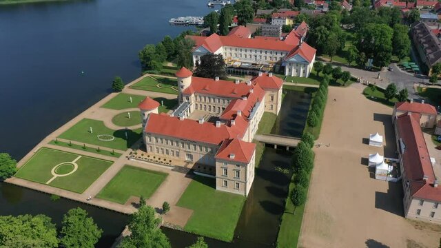 Lake Grienerick and Rheinsberg Palace is a castle in Brandenburg, Germany