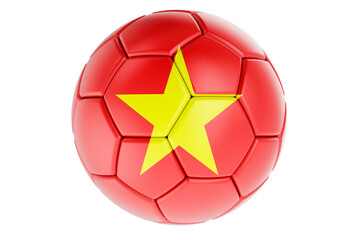 Fototapeta premium Soccer ball or football ball with Vietnamese flag, 3D rendering