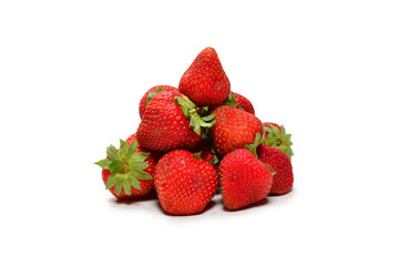 Strawberry. Fresh berries macro. Isolated on white.