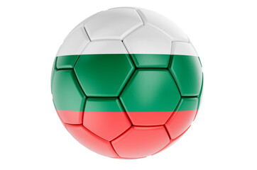 Soccer ball or football ball with Bulgarian flag, 3D rendering