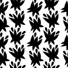 Fototapeta premium Trendy seamless pattern with graphic abstract geometric shapes. Avant-garde puzzle style. Geometric wallpaper for cover design.