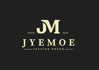 Initial j m letter logo design template, Vector illustrations
