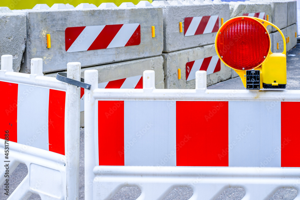 Canvas Prints security barrier at a construction site