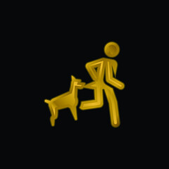 Bite gold plated metalic icon or logo vector