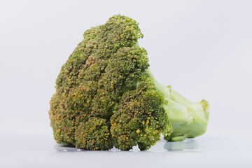 Broccoli on white isolated background. 
