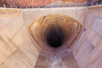 Pennstock and Spillway tunnels at the Hoover dam, Nevada, USA