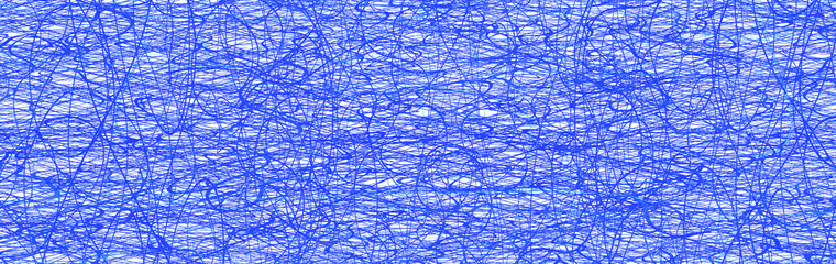 Blue chaotic lines background. Hand drawn lines. Tangled chaotic pattern. Vector illustration.