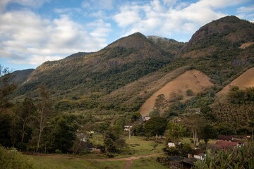 landscape with mountains and sky