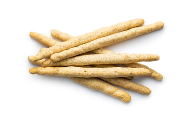 Grissini sticks. Traditional italian bread sticks.