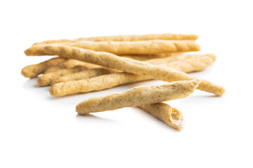 Grissini sticks. Traditional italian bread sticks
