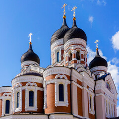 the Alexander Nevsky Cathedral in the heart of the old town of Tallinn