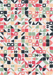 Abstract Geometric Pattern generative computational art illustration