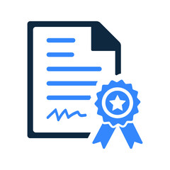 Assignment, certificate icon. Simple vector design.