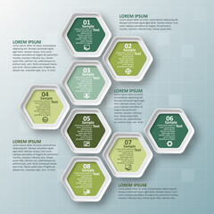 Abstract 3D Paper Infographics. Business template .Vector illustration