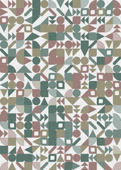 Abstract Geometric Pattern generative computational art illustration